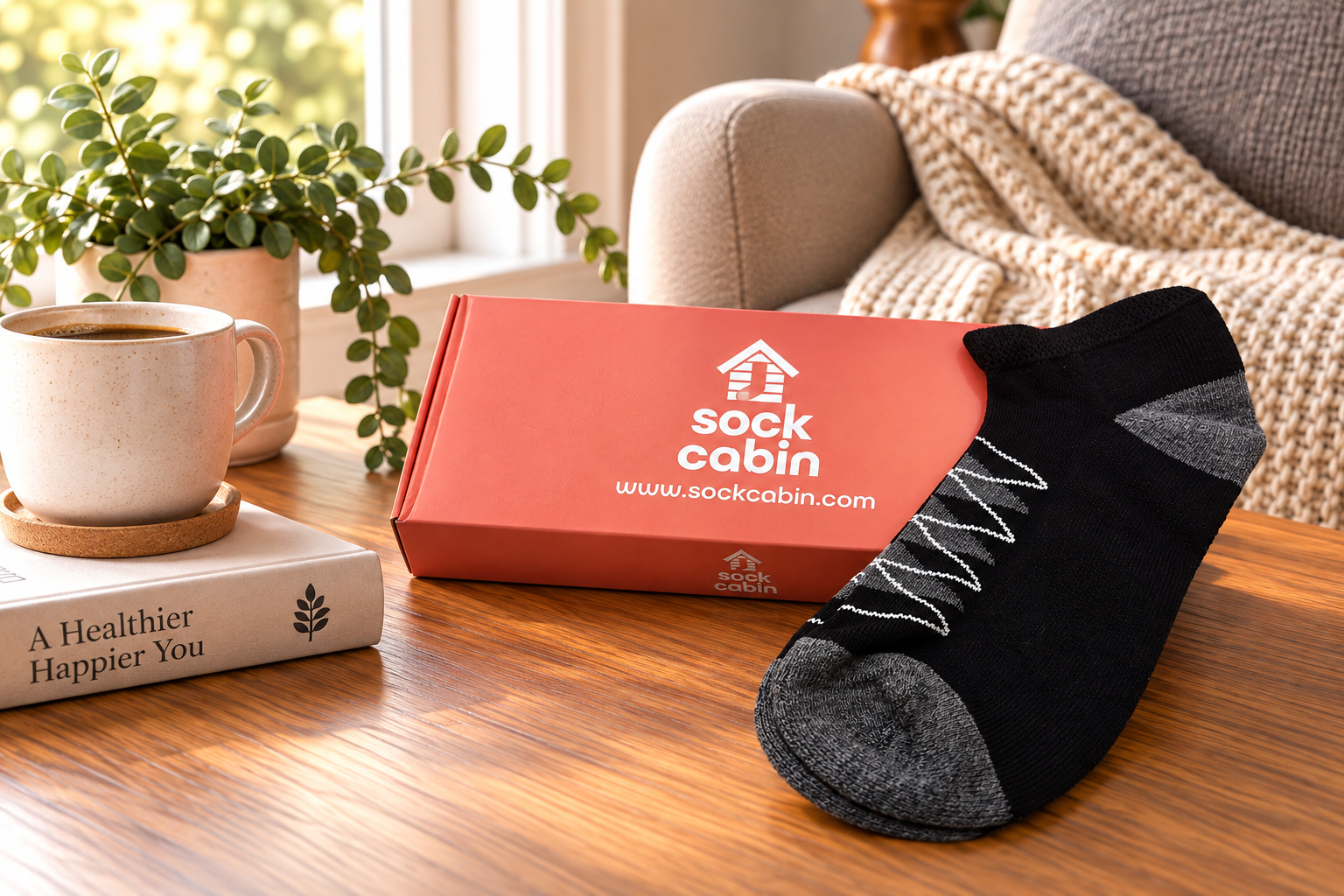 Sock Cabin bamboo-rich diabetic socks with signature packaging